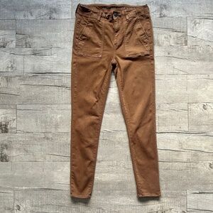 American Eagle Outfitters Brown Utility Cargo Hi-Rise Jegging Jeans Denim Y2K 8
